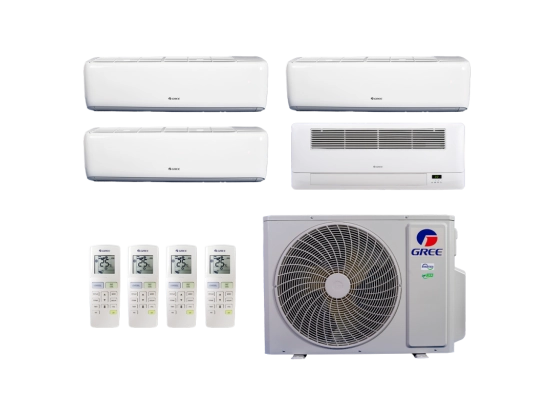 Produto Ar-Condicionado Multi Split Inverter 42.000 (1x Evap HW 9.000 + 2x Evap HW 12.000 + 1x Evap Cassete 1 Via 22.000) Gree Quente/Frio R-32 220V