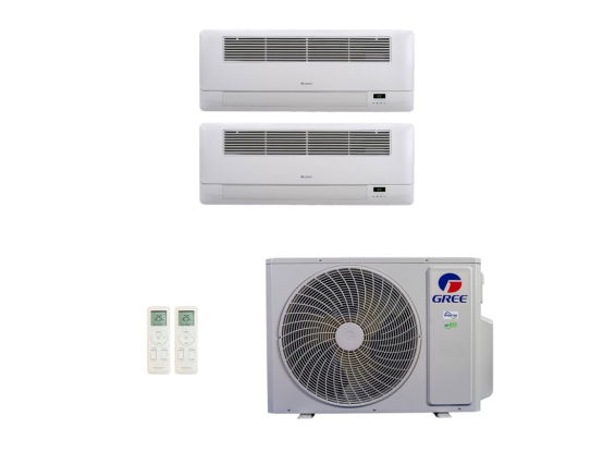 Produto Ar-Condicionado Multi Split Inverter 24.000 (2x Evap Cassete 1 Via 18.000) Gree Quente/Frio R-32 220v 