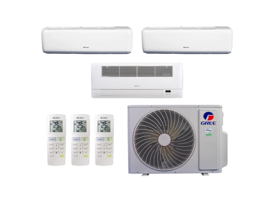 Produto Ar-Condicionado Multi Split Inverter 24.000 (2x Evap HW 12.000 + 1x Evap Cassete 1 Via 12.000) Gree Quente/Frio R-32 220v