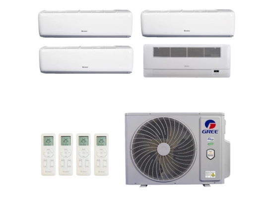 Produto Ar-Condicionado Multi Split Inverter 36.000 (3x Evap HW 9.000 + 1x Evap Cassete 1 Via 18.000) Gree Quente/Frio R-32 220v