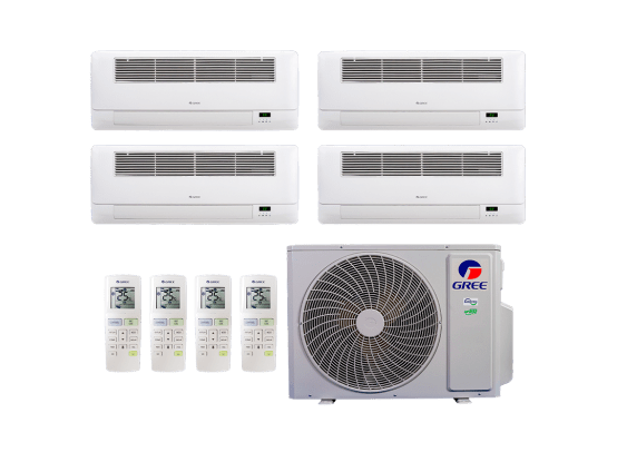 Produto Ar-Condicionado Multi Split Inverter 36.000 BTUs Gree (4x Cassete 1 Via 9.000) Gree R-32 Quente e Frio 220v