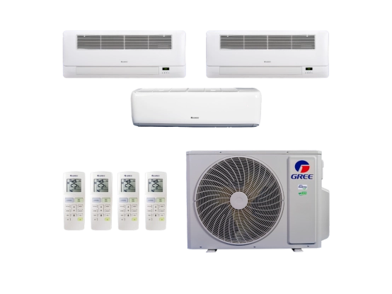Produto Ar-Condicionado Multi Split Inverter 42.000 (1x Evap HW 12.000 + 2x Evap Cassete 1 Via 22.000) Gree Quente/Frio R-32 220V
