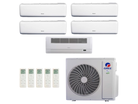Produto Ar-Condicionado Multi Split Inverter 48.000 (2x Evap HW 9.000 + 2x Evap HW 12.000 + 1x Evap Cassete 1 Via 22.000) Gree Quente/Frio R-32 220v