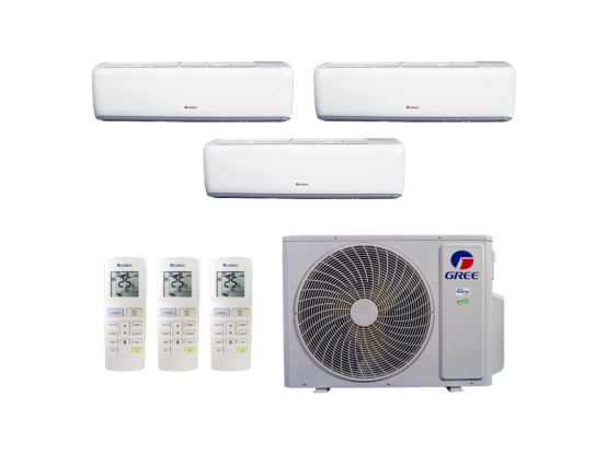 Produto Ar-Condicionado Multi Split Inverter 48.000 (3x Evap HW 24.000) Gree Quente/Frio R-32 220v