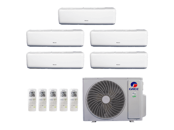 Produto Ar-Condicionado Multi Split Inverter 48.000 (3x Evap HW 9.000 + 2x Evap HW 12.000) Gree Quente/Frio R-32 220v