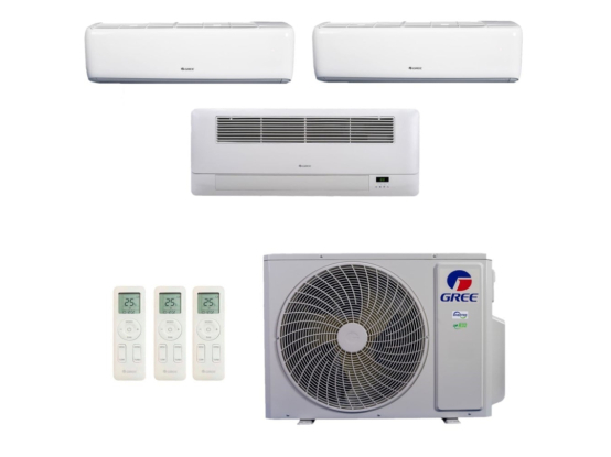 Produto Ar-Condicionado Multi Split Inverter 24.000 (2x Evap HW 9.000 + 1x Evap Cassete 1 Via 9.000) Gree Quente/Frio R-32 220v