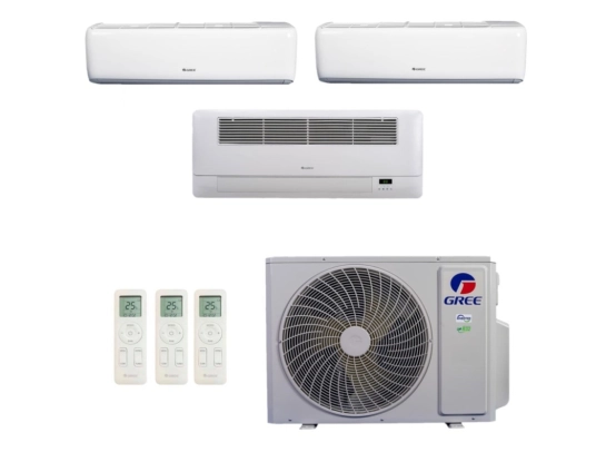 Produto Ar-Condicionado Multi Split Inverter 30.000 (1x Evap HW 9.000 + 1x Evap HW 12.000 + 1x Evap Cassete 1 Via 22.000) Gree Quente/Frio R-32 220v
