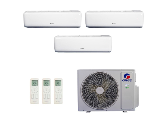 Produto Ar-Condicionado Multi Split Inverter 30.000 (1x Evap HW 9.000 + 1x Evap HW 12.000 + 1x Evap HW 18.000) Gree Quente/Frio R-32 220v