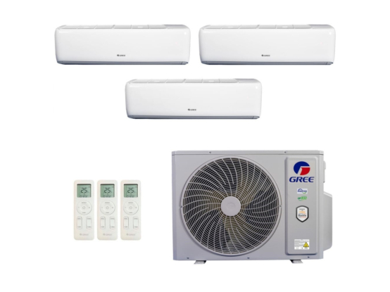 Ar-Condicionado Multi Split Inverter 36.000 (1x Evap HW 12.000 + 2x Evap HW 18.000) Gree Quente/Frio R-32 220v Produto Ar-Condicionado Multi Split Inverter 36.000 (1x Evap HW 12.000 + 2x Evap HW 18.000) Gree Quente/Frio R-32 220v