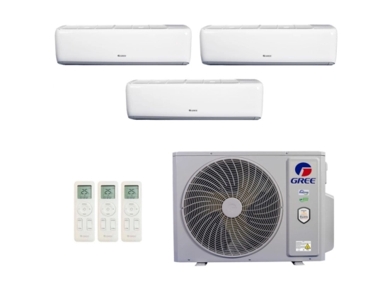 Produto Ar-Condicionado Multi Split Inverter 36.000 (1x Evap HW 12.000 + 2x Evap HW 18.000) Gree Quente/Frio R-32 220v