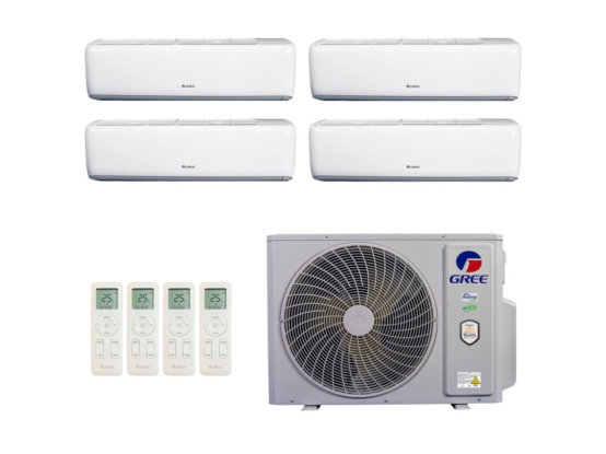 Produto Ar-Condicionado Multi Split Inverter 36.000 (1x Evap HW 9.000 + 3x Evap HW 12.000) Gree Quente/Frio R-32 220v