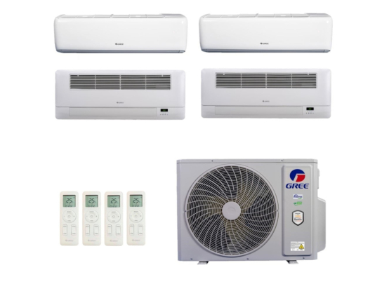 Produto Ar-Condicionado Multi Split Inverter 36.000 (2x Evap HW 9.000 + 2x Evap Cassete 1 Via 18.000) Gree Quente/Frio R-32 220v