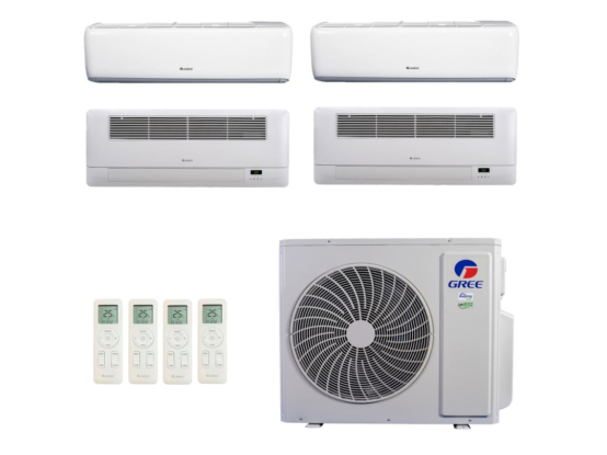 Ar-Condicionado Multi Split Inverter R-32 Gree 42.000 (2x Evap HW 9.000 + 2x Evap Cassete 1 Via 12.000) Quente/Frio 220V Produto Ar-Condicionado Multi Split Inverter R-32 Gree 42.000 (2x Evap HW 9.000 + 2x Evap Cassete 1 Via 12.000) Quente/Frio 220V