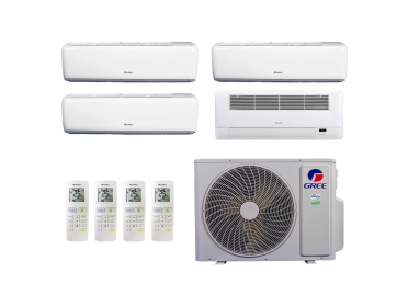 Produto Ar Condicionado Multi Split Inverter Gree 42000 (1x Evap HW 9000 + 2x Evap HW 12000 + 1x Evap Cassete 1 Via 22.000) Quente/Frio R-32 220V