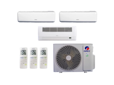 Produto Ar Condicionado Multi Split Inverter Gree 24000 (2x Evap HW 12000 + 1x Evap K7 1 Via 12000) Quente/Frio R-32 220v