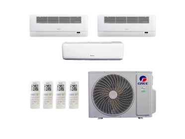 Ar Condicionado Multi Split Inverter Gree 42000 (1x Evap HW 12000 + 2x Evap K7 1 VIA 22000) Quente/Frio R-32 220V Produto Ar Condicionado Multi Split Inverter Gree 42000 (1x Evap HW 12000 + 2x Evap K7 1 VIA 22000) Quente/Frio R-32 220V