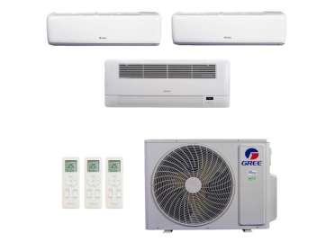 Produto Ar-Condicionado Multi Split Inverter 24.000 (2x Evap HW 9.000 + 1x Evap Cassete 1 Via 18.000) Gree Quente/Frio R-32 220v