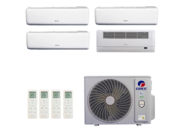 Produto Ar-Condicionado Multi Split Inverter 36.000 (3x Evap HW 12.000 + 1x Evap Cassete 1 Via 18.000) Gree Quente/Frio R-32 220v