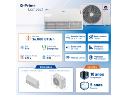 Produto Ar-Condicionado Piso Teto Inverter 36.000 BTUs Gree G-Prime Compact R-32 Frio 220v Monofásico