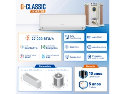 Ar-Condicionado Split Inverter 27.000 BTUs Gree G-Classic R-32 Quente e Frio 220v Produto Ar-Condicionado Split Inverter 27.000 BTUs Gree G-Classic R-32 Quente e Frio 220v
