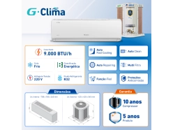 Produto Ar-Condicionado Split Inverter 9.000 BTUs Gree G-Clima Frio R-32 220v
